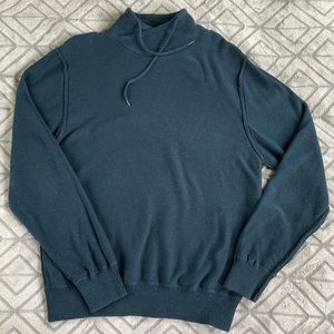 WRK cowl neck 100% cotton pullover sweater